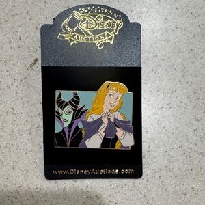 Disney Enamel Pin with Maleficent and Aurora Vintage